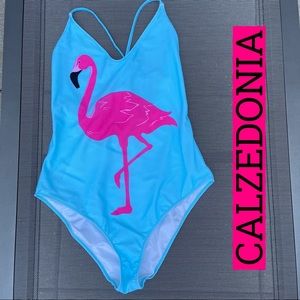 CALZEDONIA Cobey Blue & pink flamin…